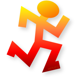 Batch Runner logo - a running stick man