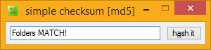 simple checksum performed a folder comparison